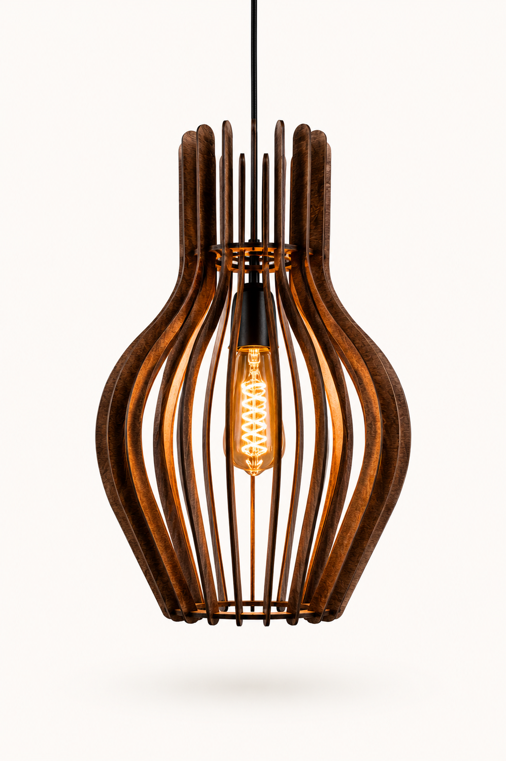 Organic Pendant Light Shade | Wooden Pendant Light Shade – Since Crafts