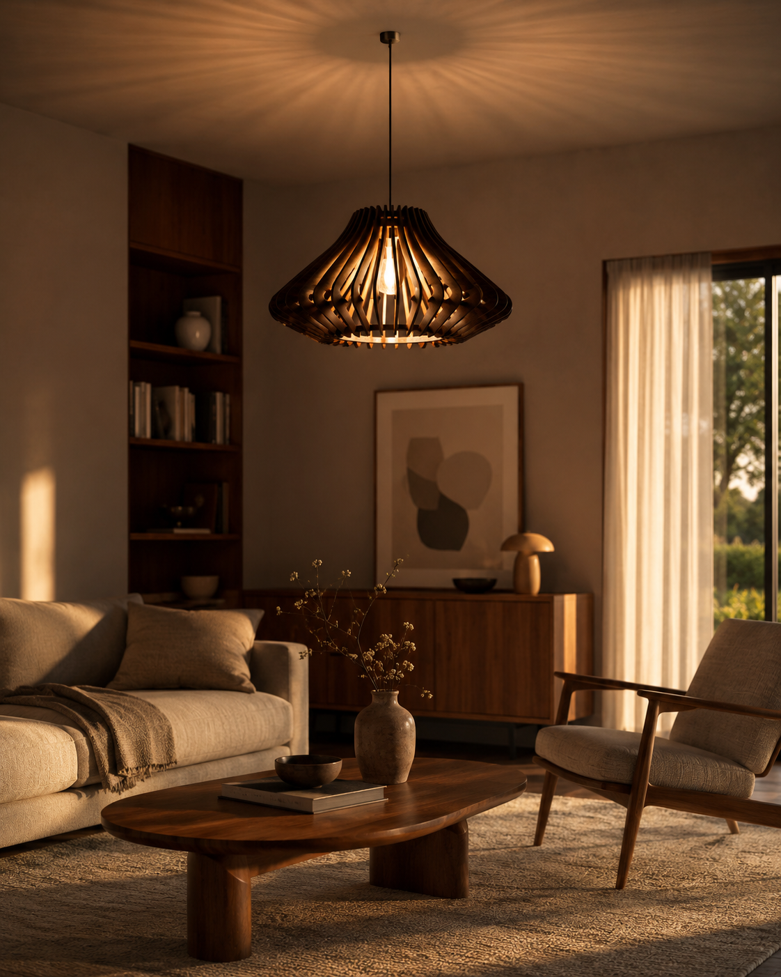 Nordic Artisan Pendant Light Shade | Wooden Pendant Light Shade – Since Crafts