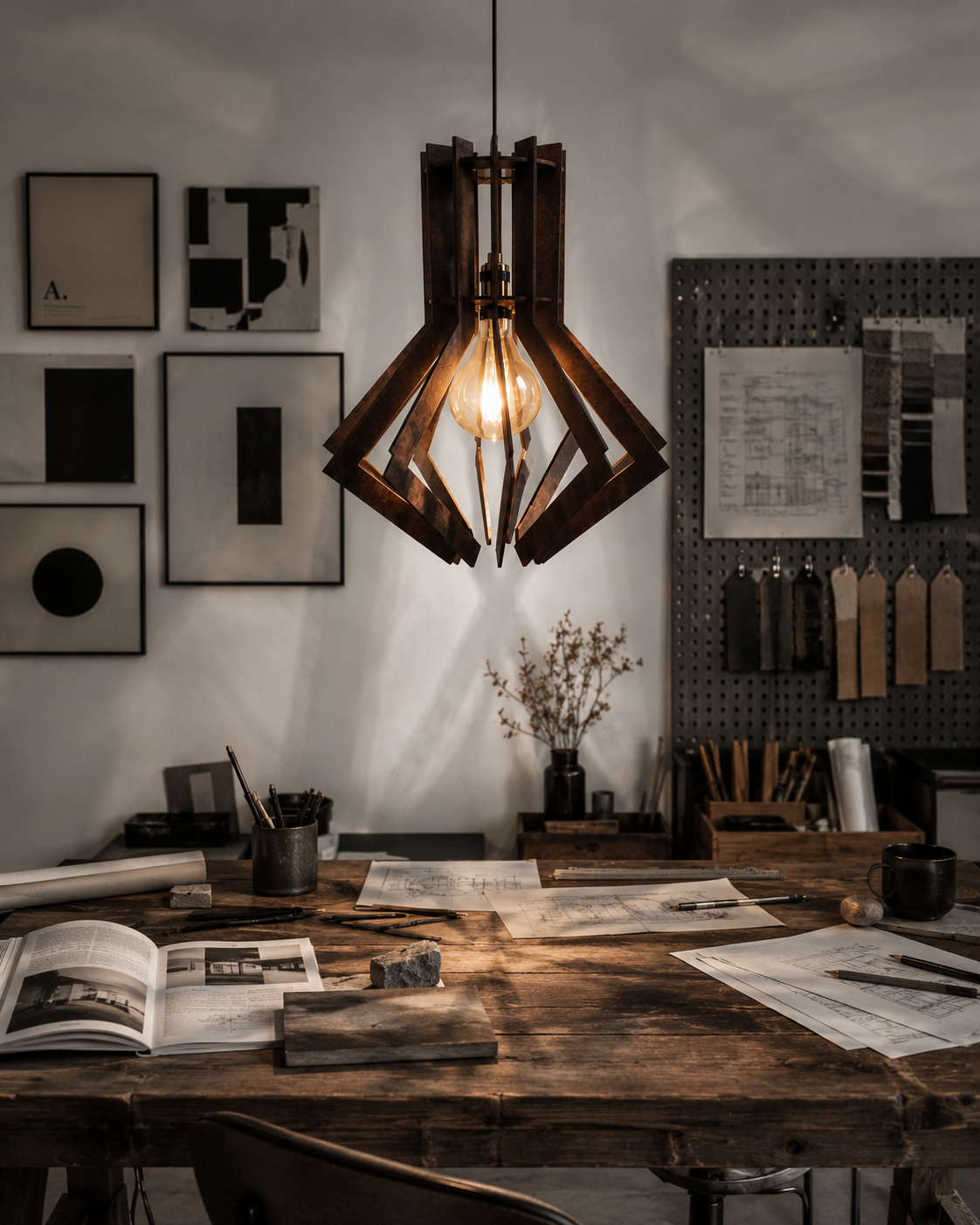 Architect Pendant Light Shade | Wooden Pendant Light Shade – Since Crafts