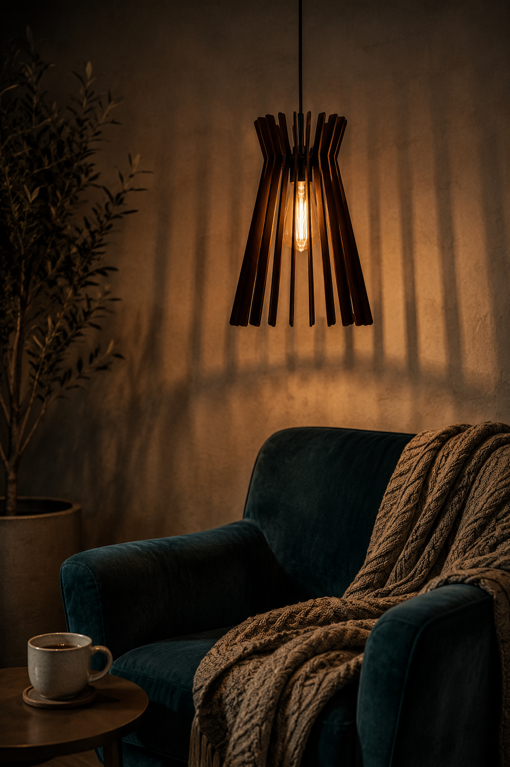 The Apex Pendant Light Shade | Wooden Pendant Light Shade – Since Crafts