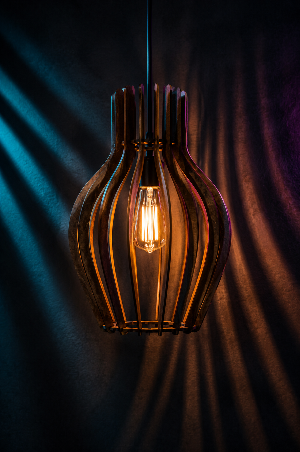 Organic Pendant Light Shade | Wooden Pendant Light Shade – Since Crafts
