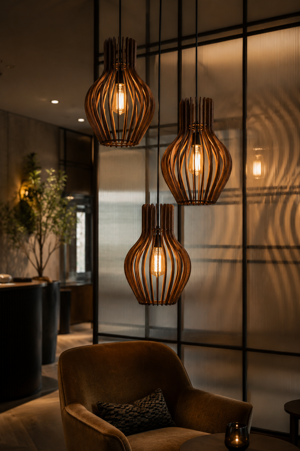 Organic Pendant Light Shade | Wooden Pendant Light Shade – Since Crafts