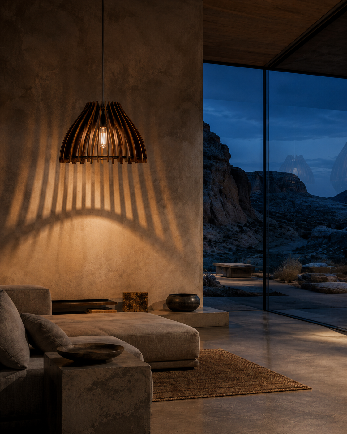 The Horizon Pendant Shade | Wooden Pendant Light Shade – Since Crafts
