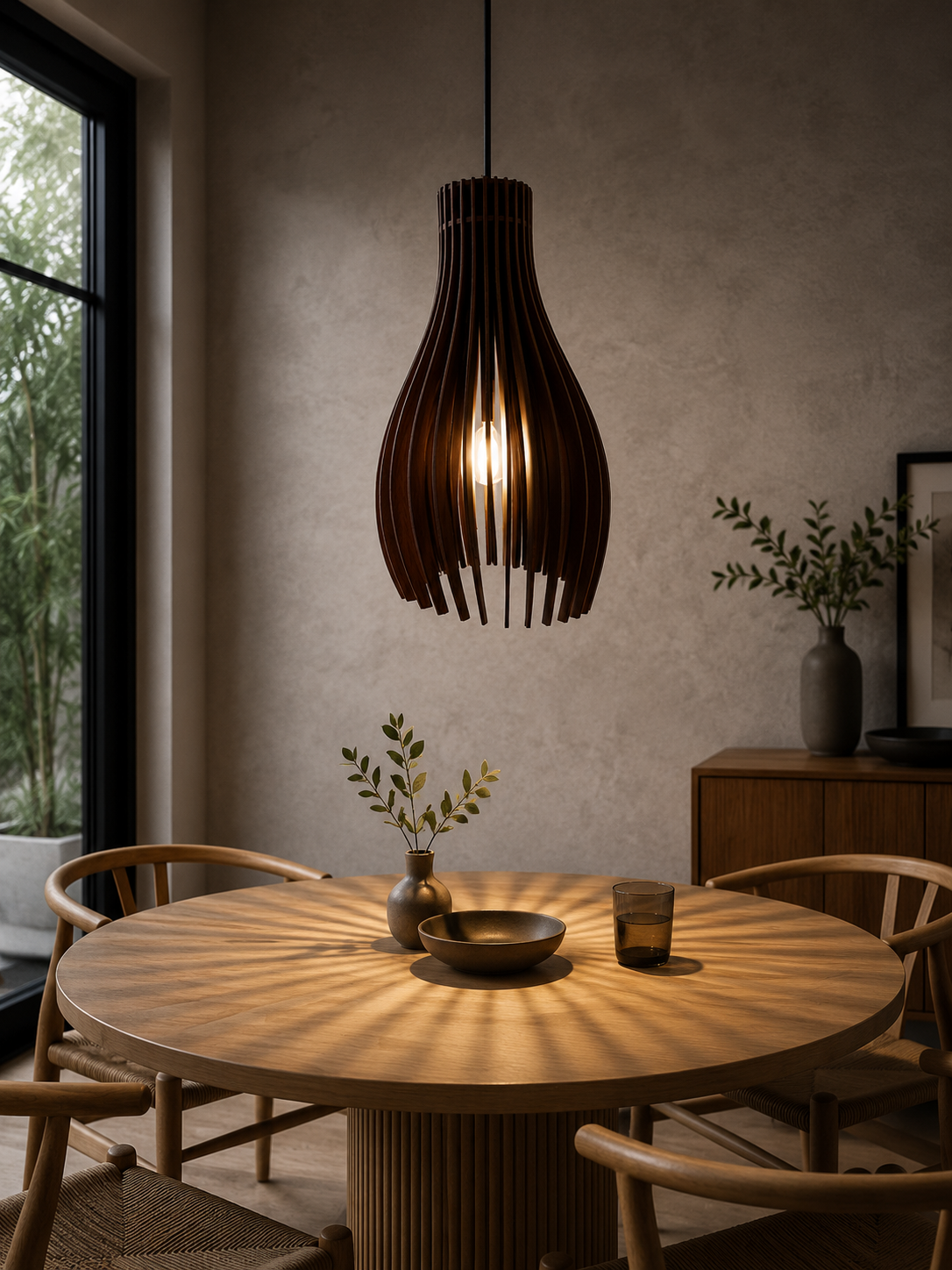 Contour Pendant Light Shade | Wooden Pendant Light Shade – Since Crafts