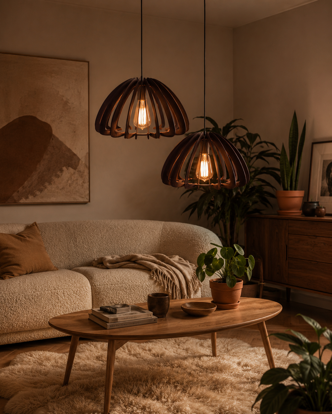 Aurora Dome Pendant Light Shade | Wooden Pendant Light Shade – Since Crafts
