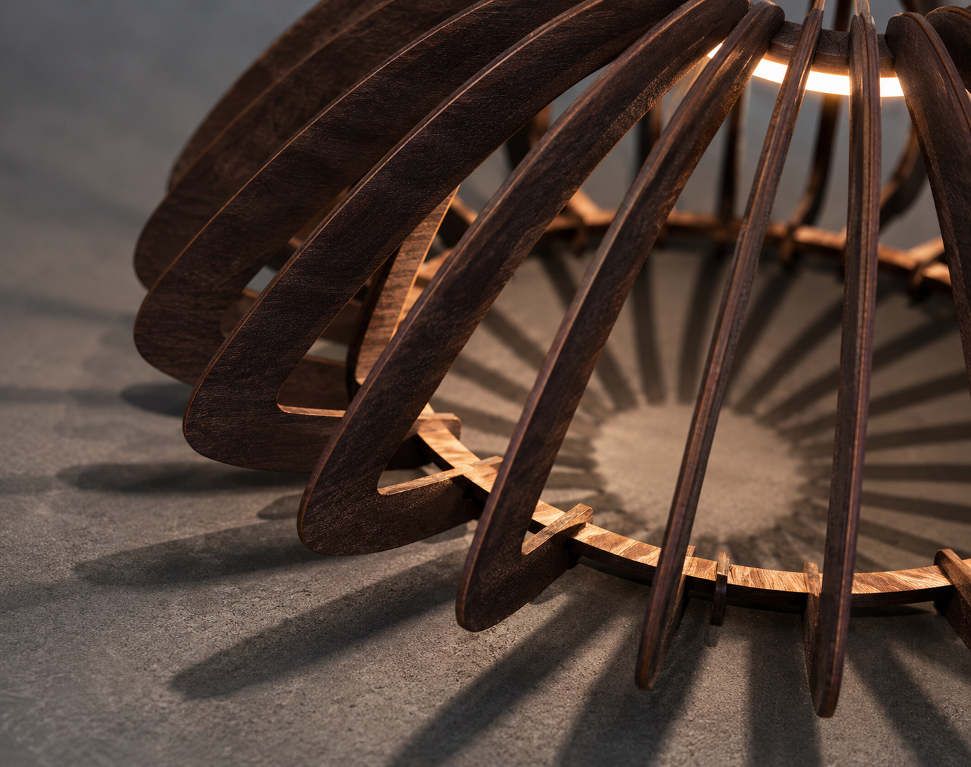 Aurora Dome Pendant Light Shade | Wooden Pendant Light Shade – Since Crafts