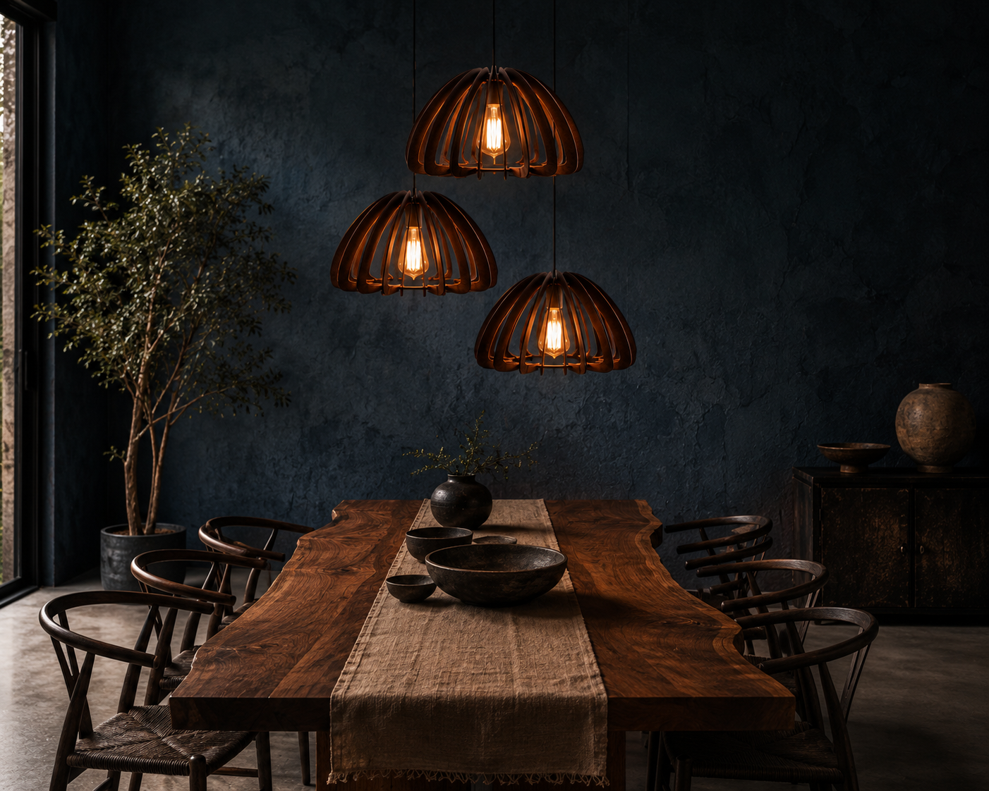 Aurora Dome Pendant Light Shade | Wooden Pendant Light Shade – Since Crafts