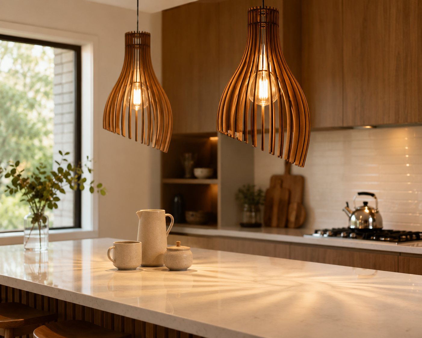 Contour Pendant Light Shade | Wooden Pendant Light Shade – Since Crafts