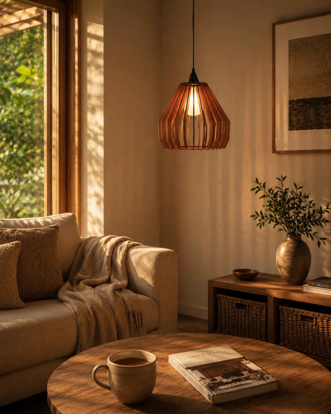 Modern Geometric Wooden Pendant Light Shade | Wooden Pendant Light Shade – Since Crafts