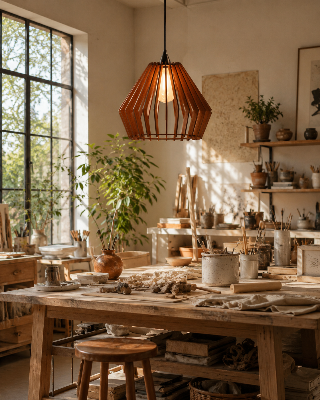 Modern Geometric Wooden Pendant Light Shade | Wooden Pendant Light Shade – Since Crafts