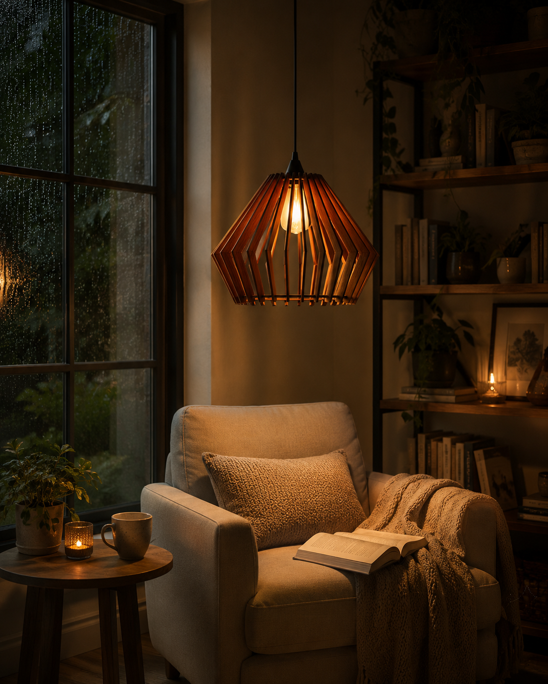 Modern Geometric Wooden Pendant Light Shade | Wooden Pendant Light Shade – Since Crafts