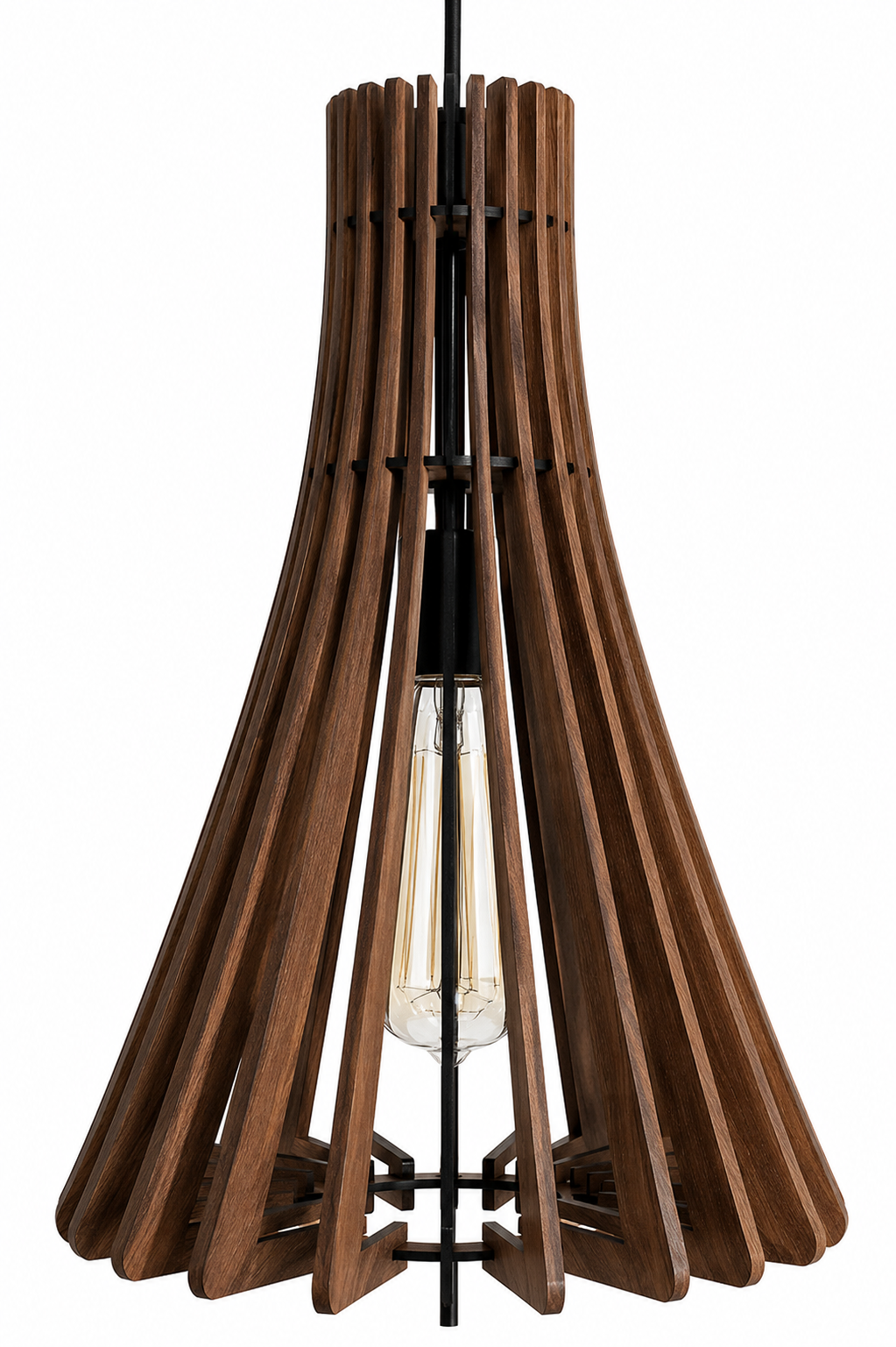 Organic Walnut Wooden Pendant Light | Wooden Pendant Light Shade – Since Crafts