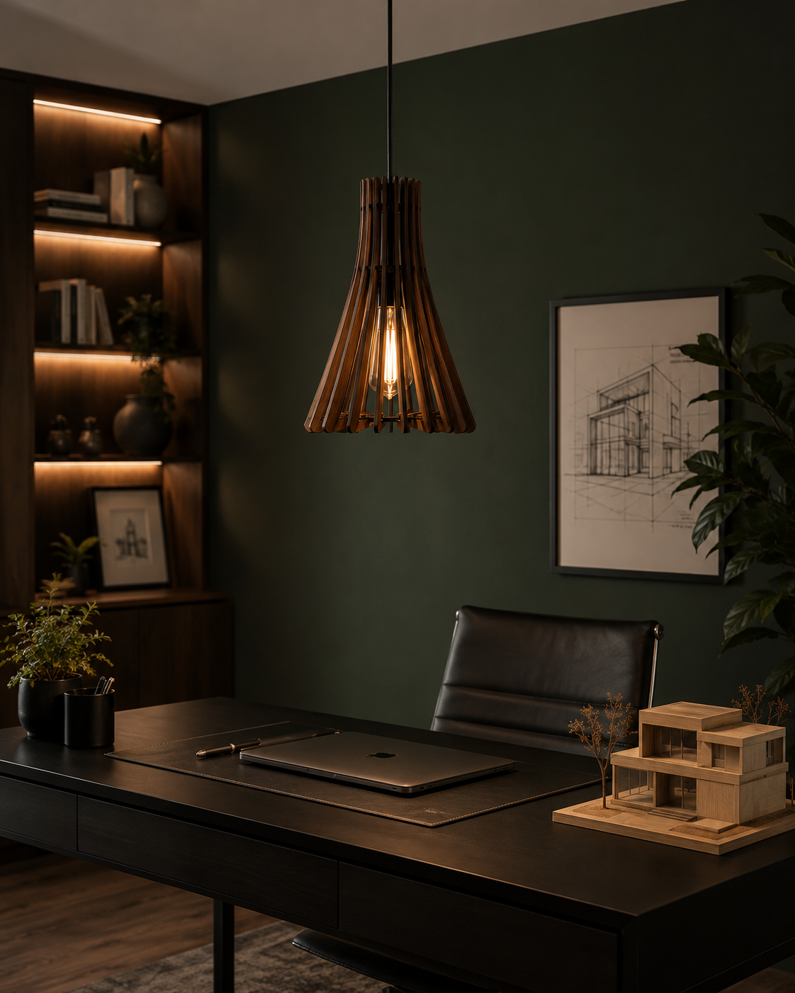 Organic Walnut Wooden Pendant Light | Wooden Pendant Light Shade – Since Crafts