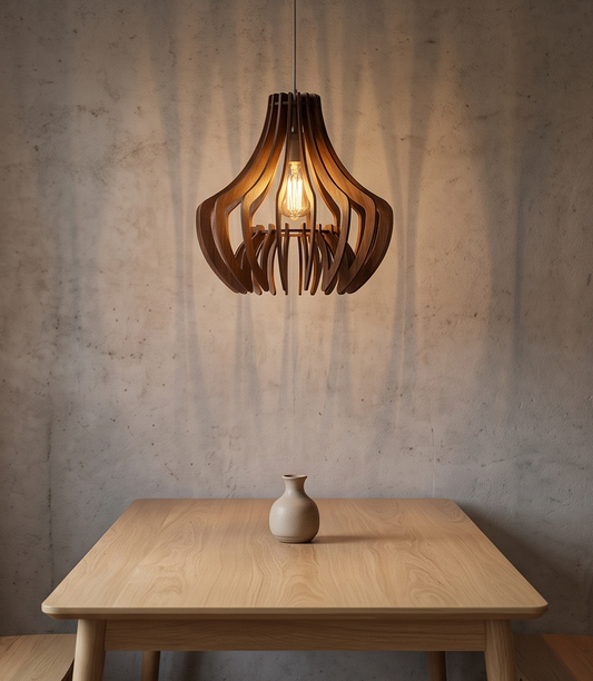 Aurora Pendant Light | Wooden Pendant Light Shade – Since Crafts