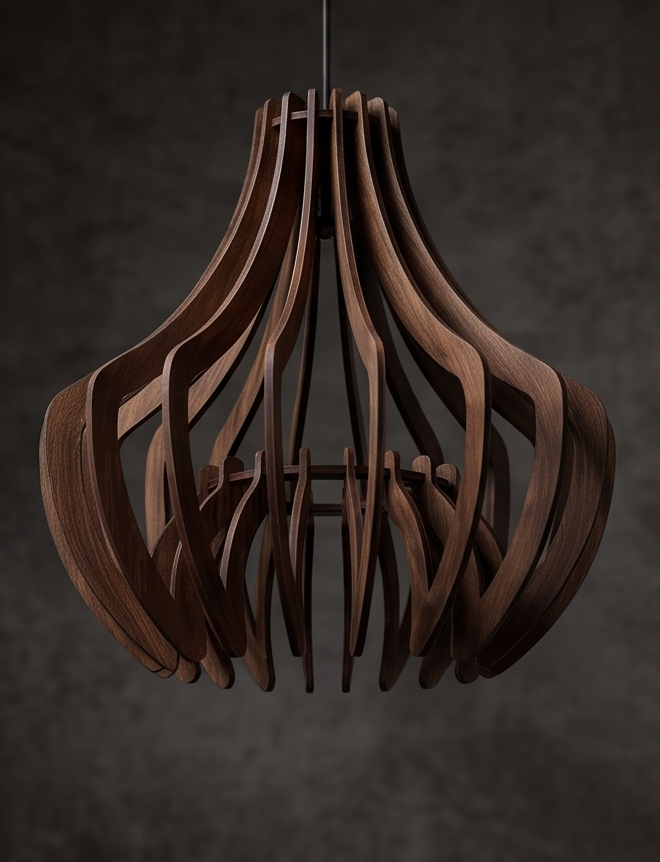 Aurora Pendant Light | Wooden Pendant Light Shade – Since Crafts