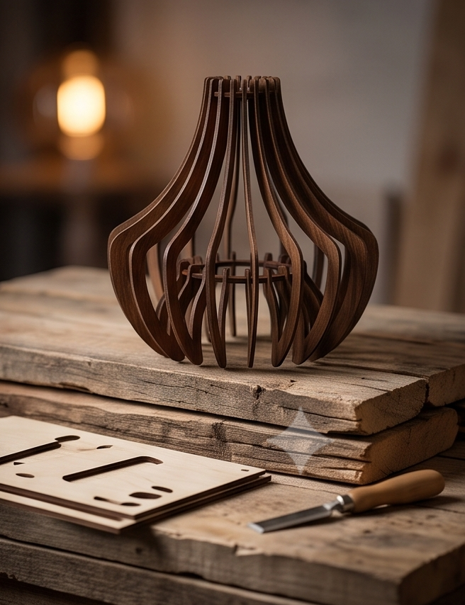 Aurora Pendant Light | Wooden Pendant Light Shade – Since Crafts